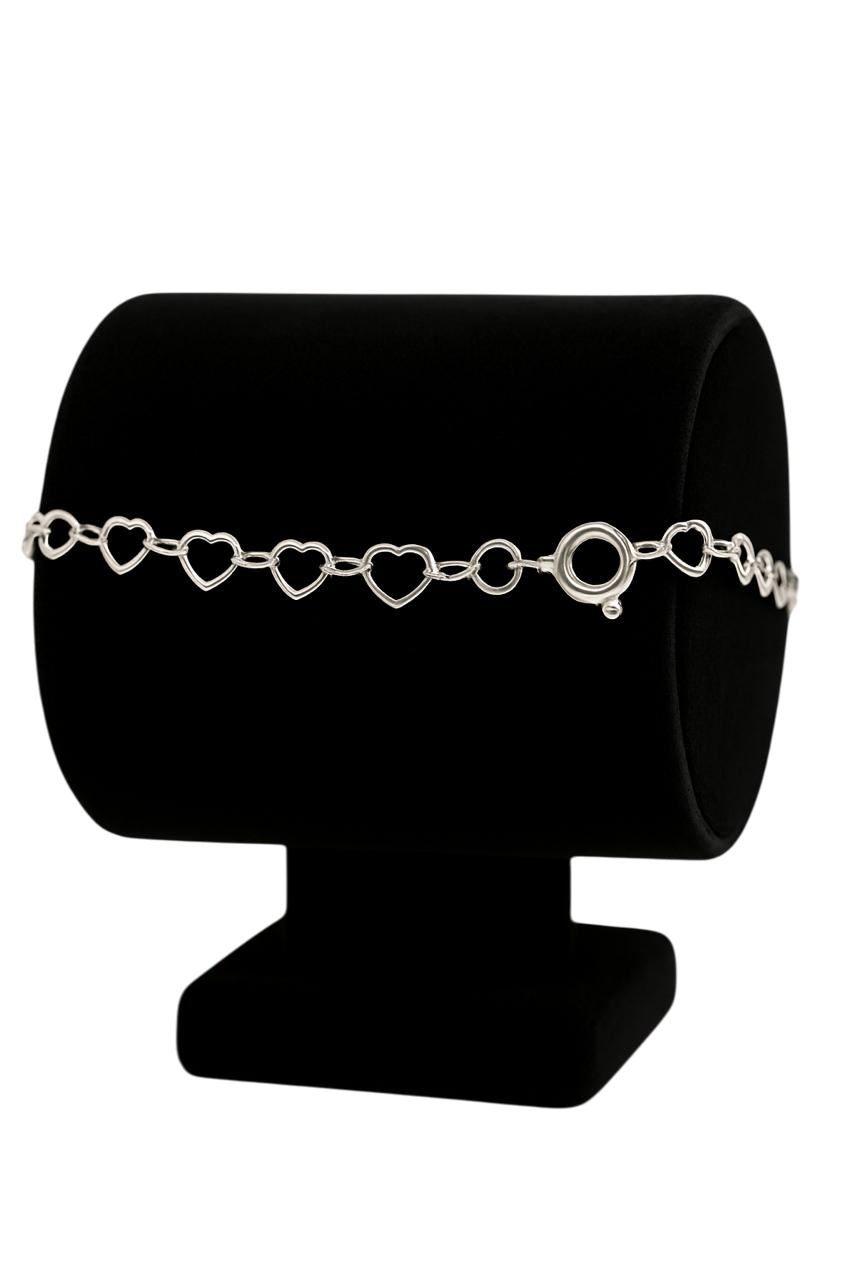 pulseira elo português coração pulseira elo português coração