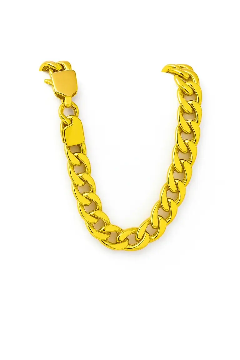 pulseira grumet 5mm banhada a ouro pulseira grumet 5mm banhada a ouro